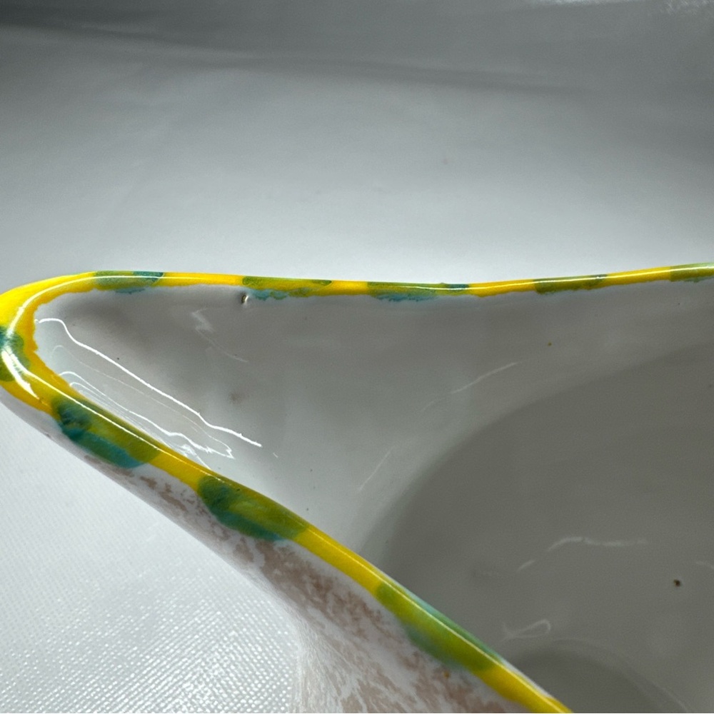 Vintage Italian Ceramic Creamer Pitcher Hand Painted Floral Made In Italy - Picture 9 of 11